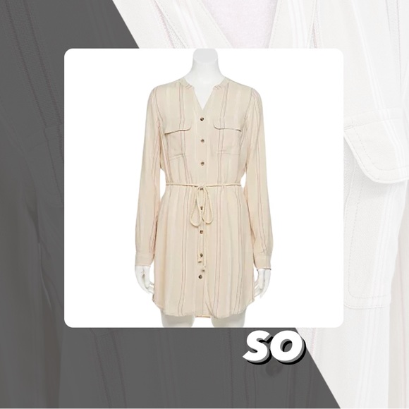 SO Dresses & Skirts - EUC SO Button Down Utility Dress